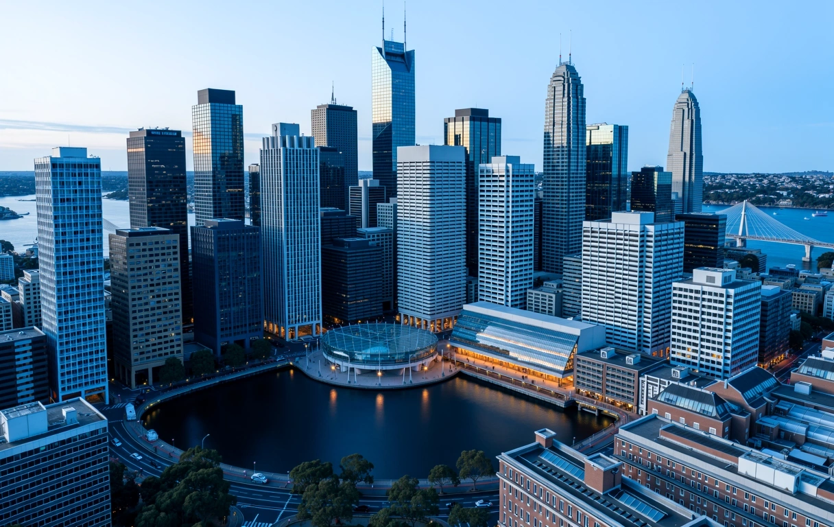 Sydney Financial District at Twilight